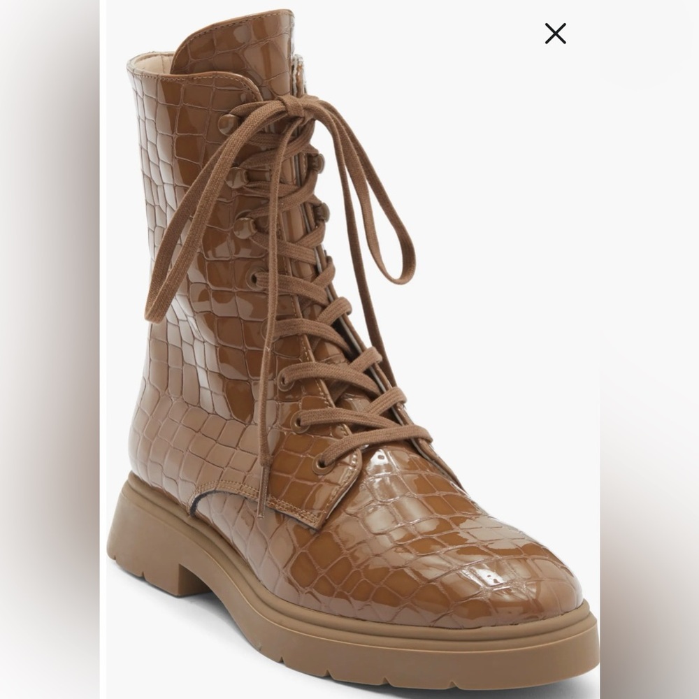 Stuart Weitzman McKenzee Ankle Boot Bootie Combat Brown Beige Tan Size 6.5 $695